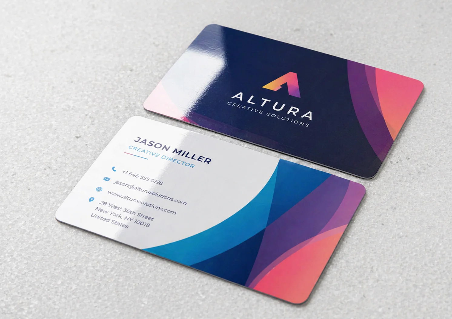 Glossy Color Block PVC Card