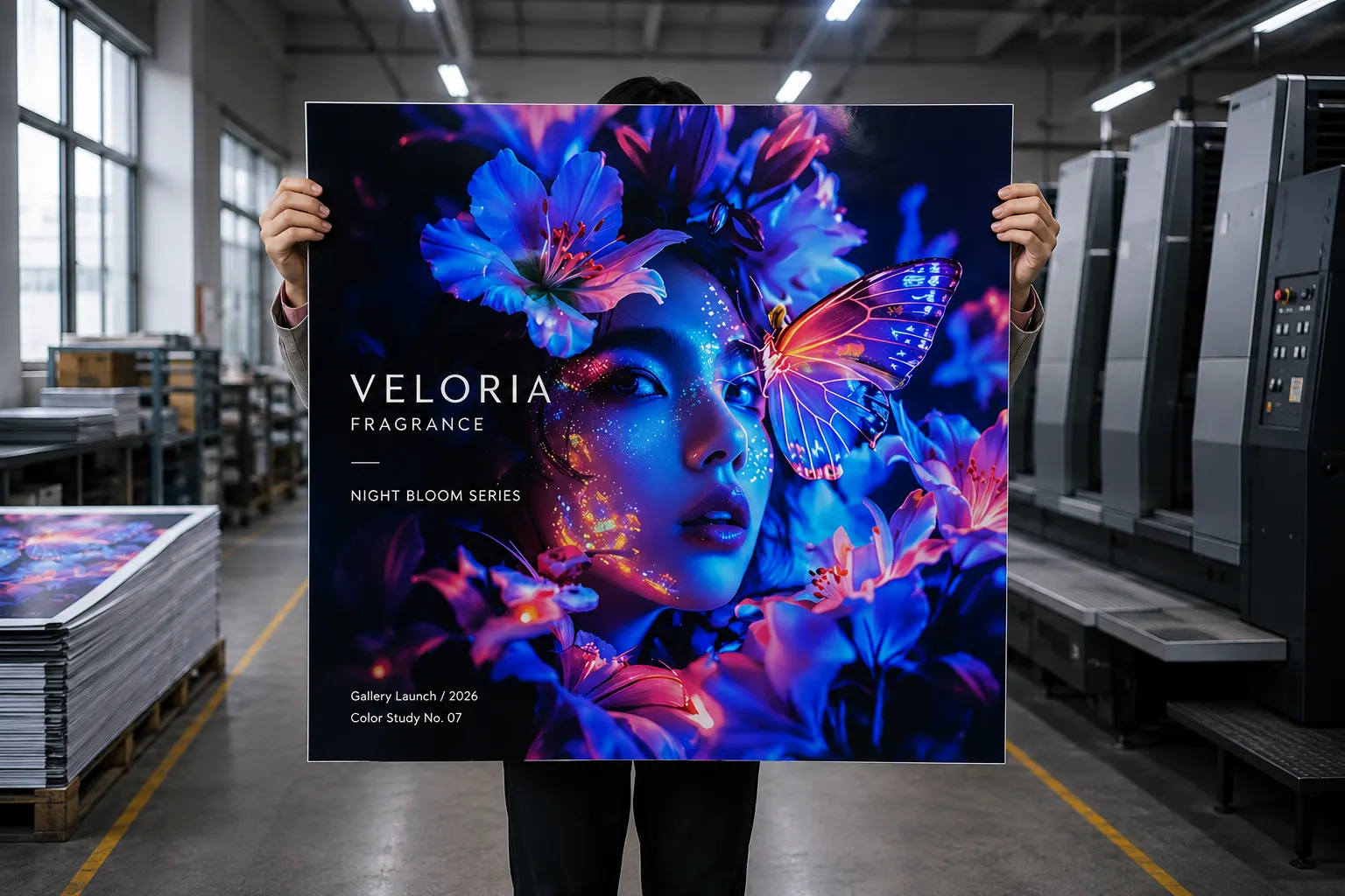 Colorful printed poster for display.