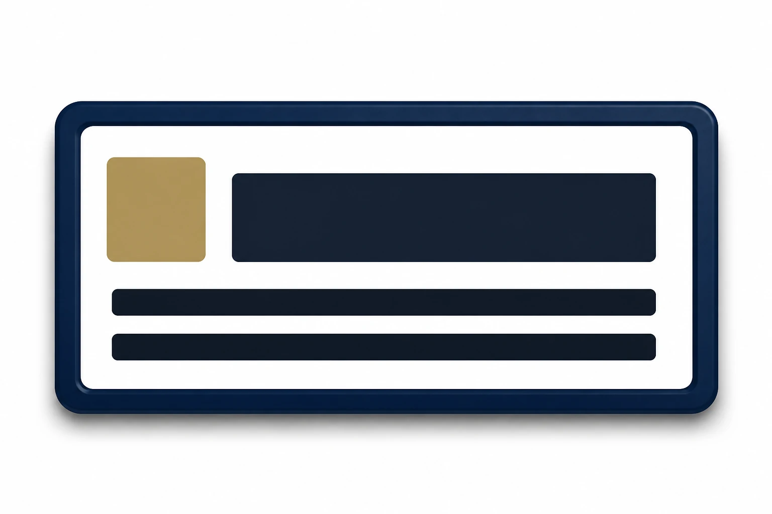 Name badge layout showing logo, name and supporting information
